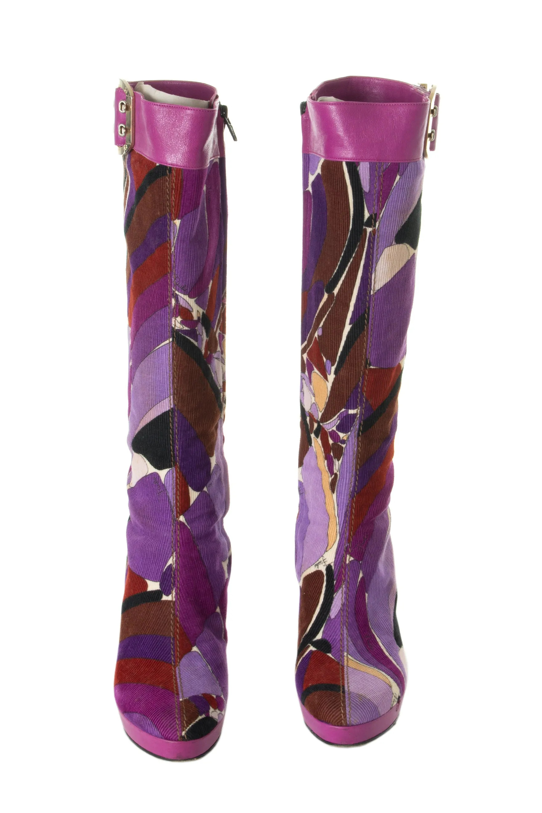 Purple Print Boots 36