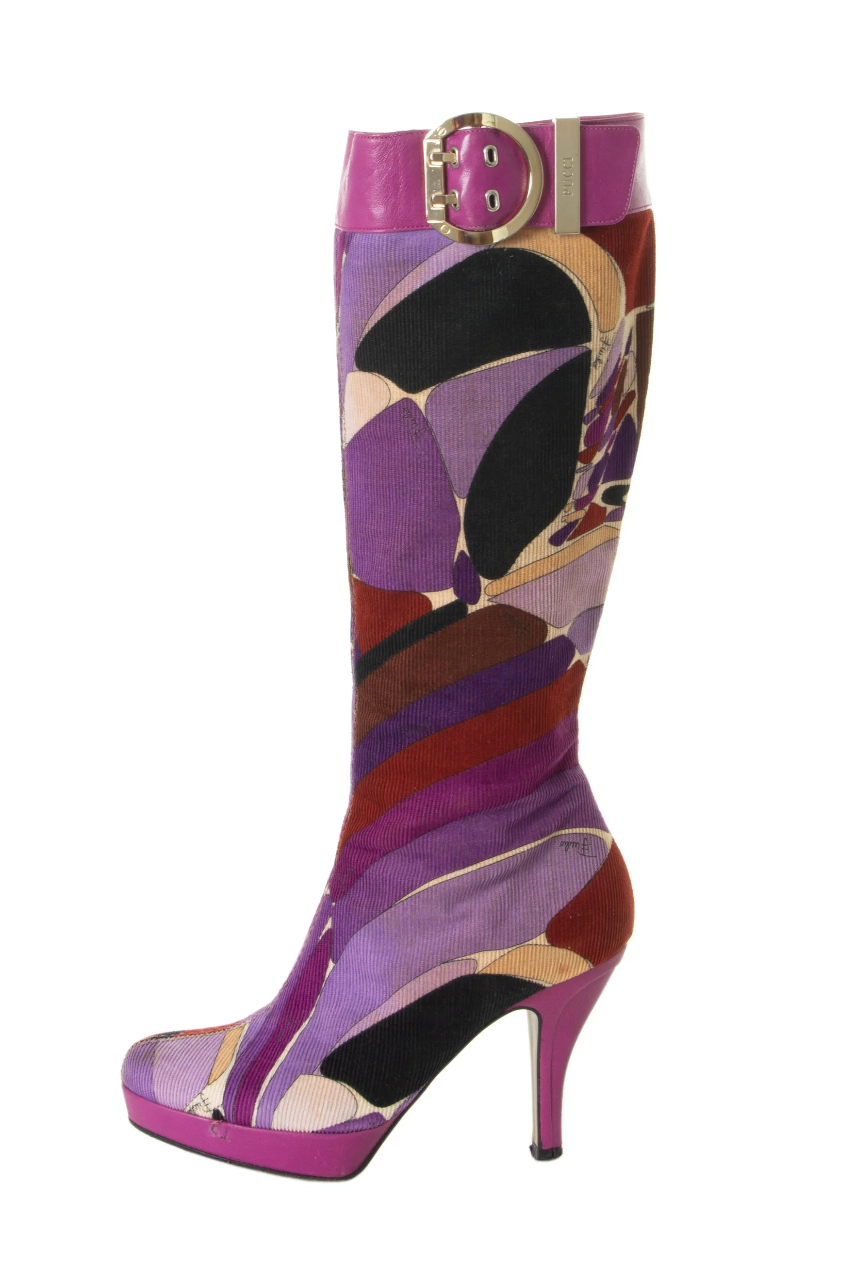 Purple Print Boots 36