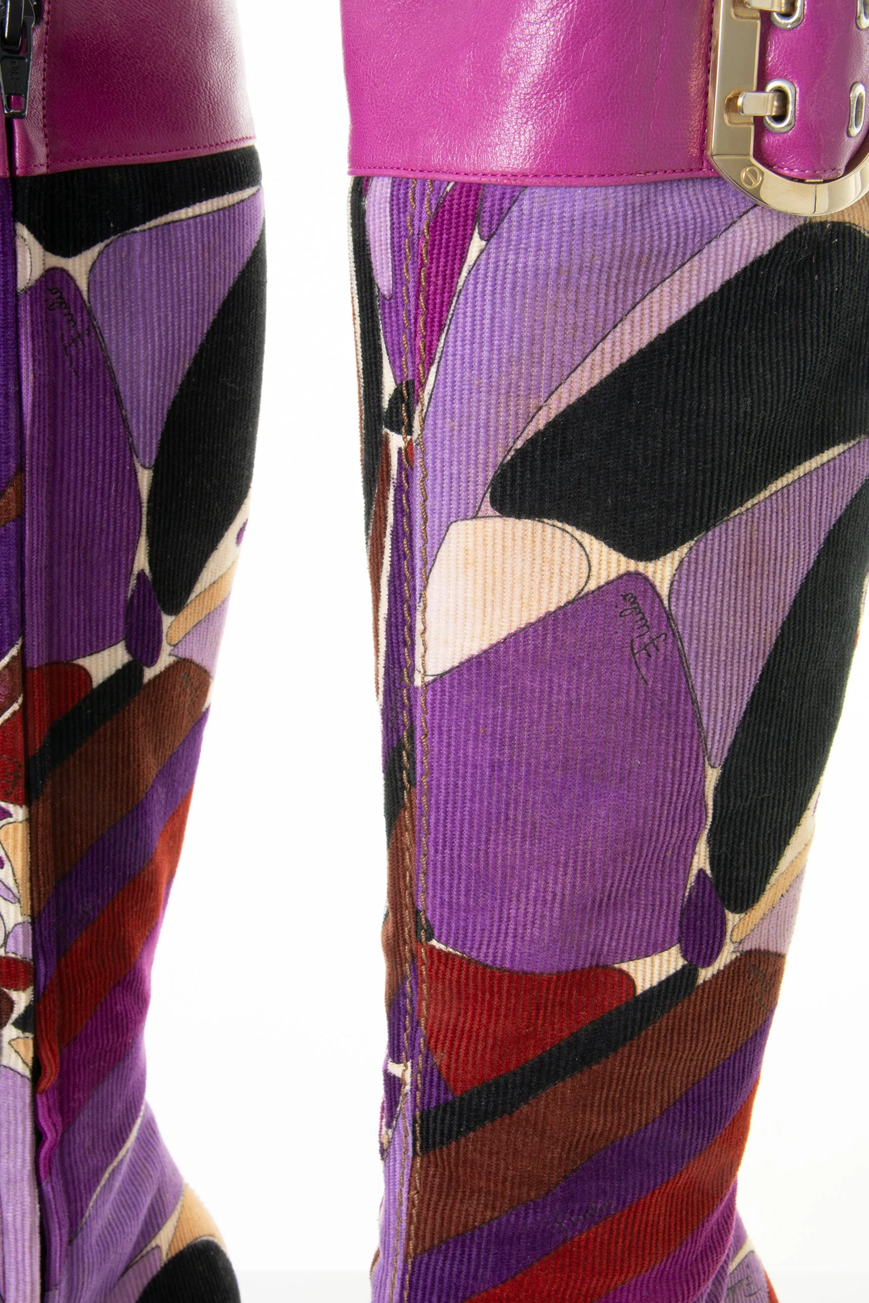Purple Print Boots 36