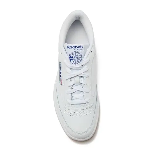 Reebok Men's Club C 85 Tennis Sneaker, White/Royal-Gum, 8