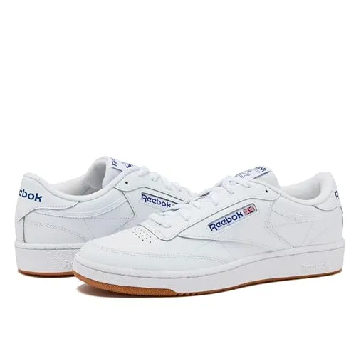 Reebok Men's Club C 85 Tennis Sneaker, White/Royal-Gum, 8