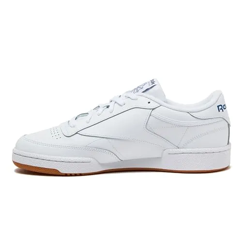 Reebok Men's Club C 85 Tennis Sneaker, White/Royal-Gum, 8