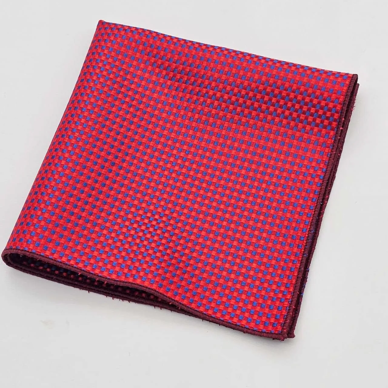 Regal Crimson Royal Weave Tie with Signature Pocket Square