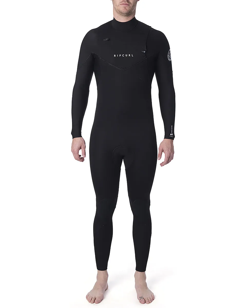 Rip Curl Dawn Patrol Warmth 4/3mm Chest Zip Wetsuit - Black