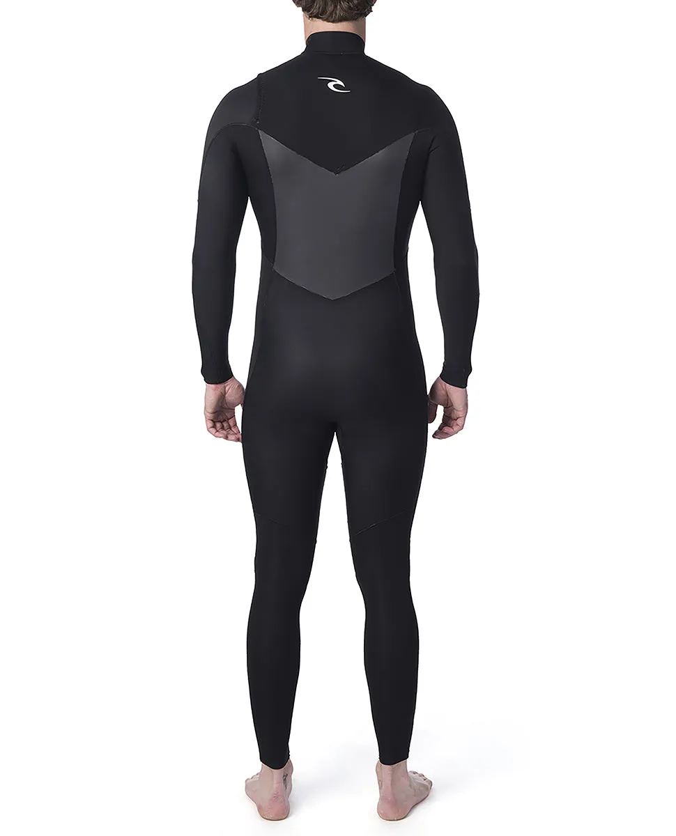 Rip Curl Dawn Patrol Warmth 4/3mm Chest Zip Wetsuit - Black