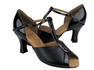 S2804 Black Leather & Black Patent