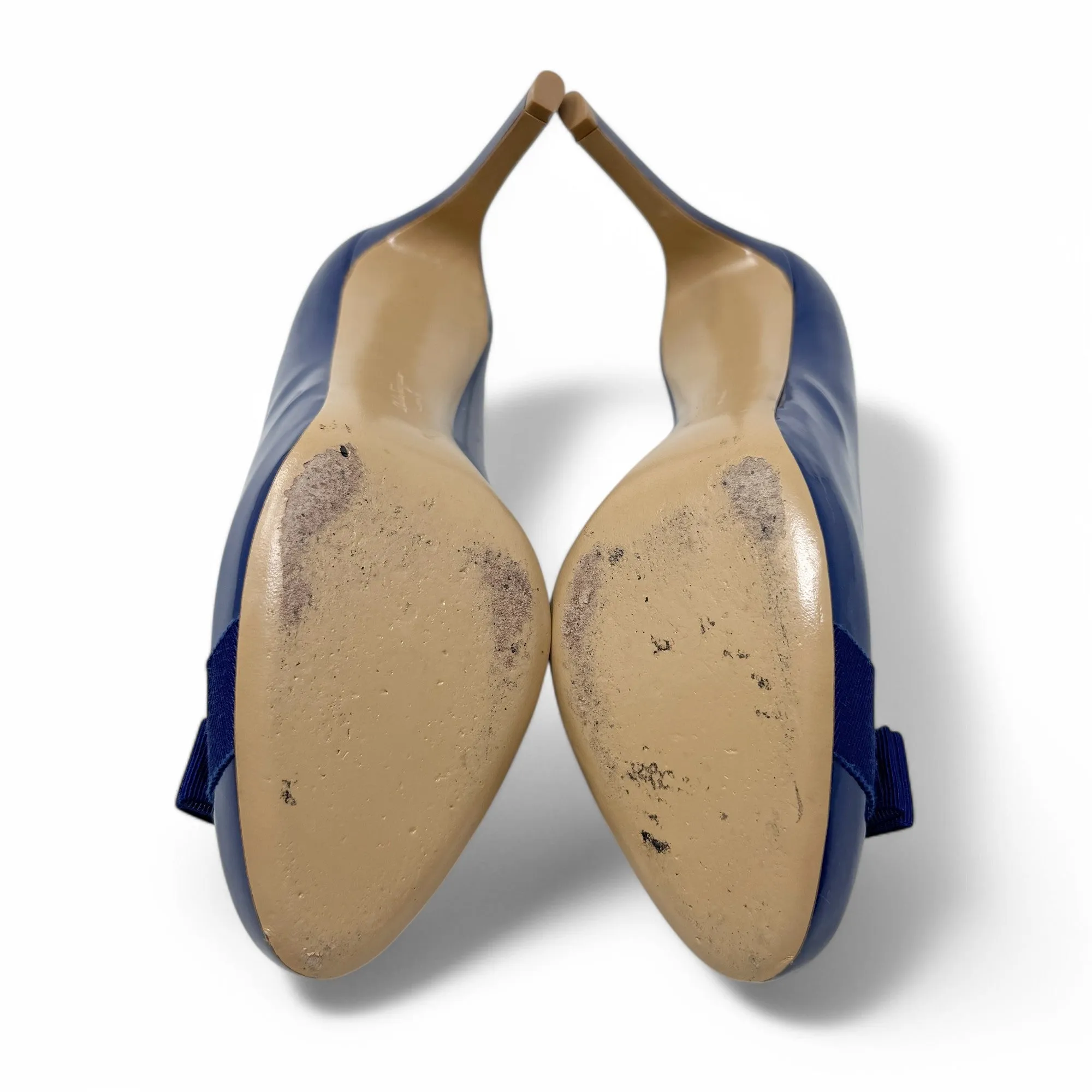 Salvatore Ferragamo Blue Pimpa Vara Pumps 7.5