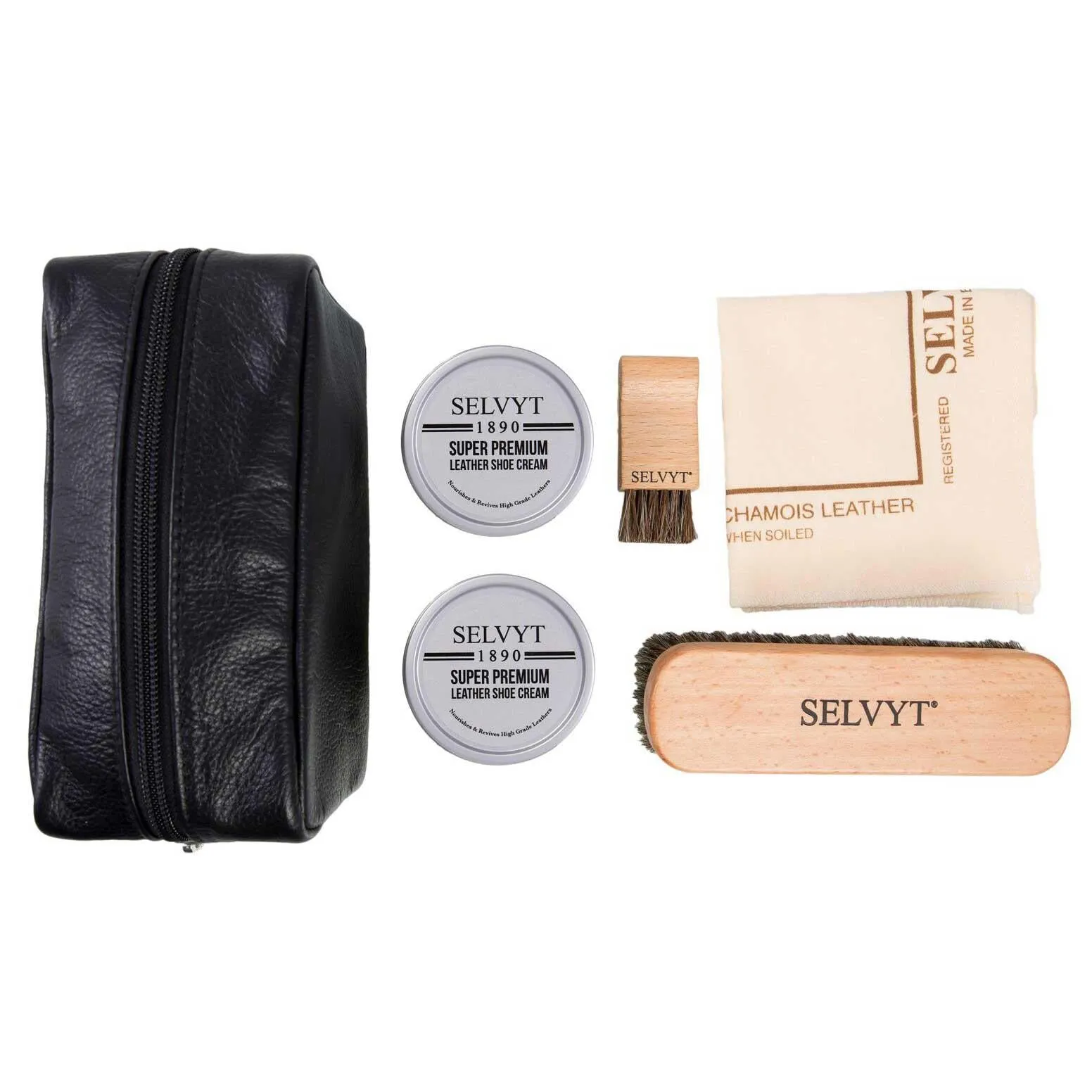 Selvyt 1890 SET R Shoe Care Kit Luxury Bag