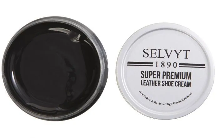 Selvyt 1890 Super Premium Leather Shoe Cream, Jar Brush and Cloth