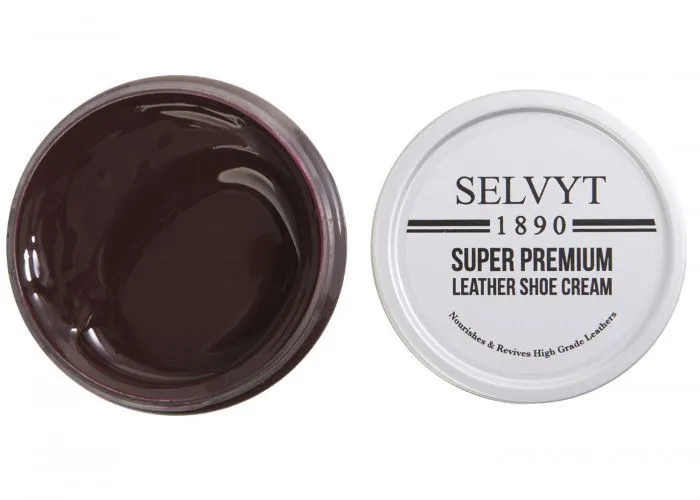 Selvyt 1890 Super Premium Leather Shoe Cream, Jar Brush and Cloth
