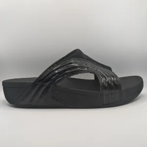Shapes Freeway Patent FitFlop Slides Size: UK 4 / EU 37 / US 6