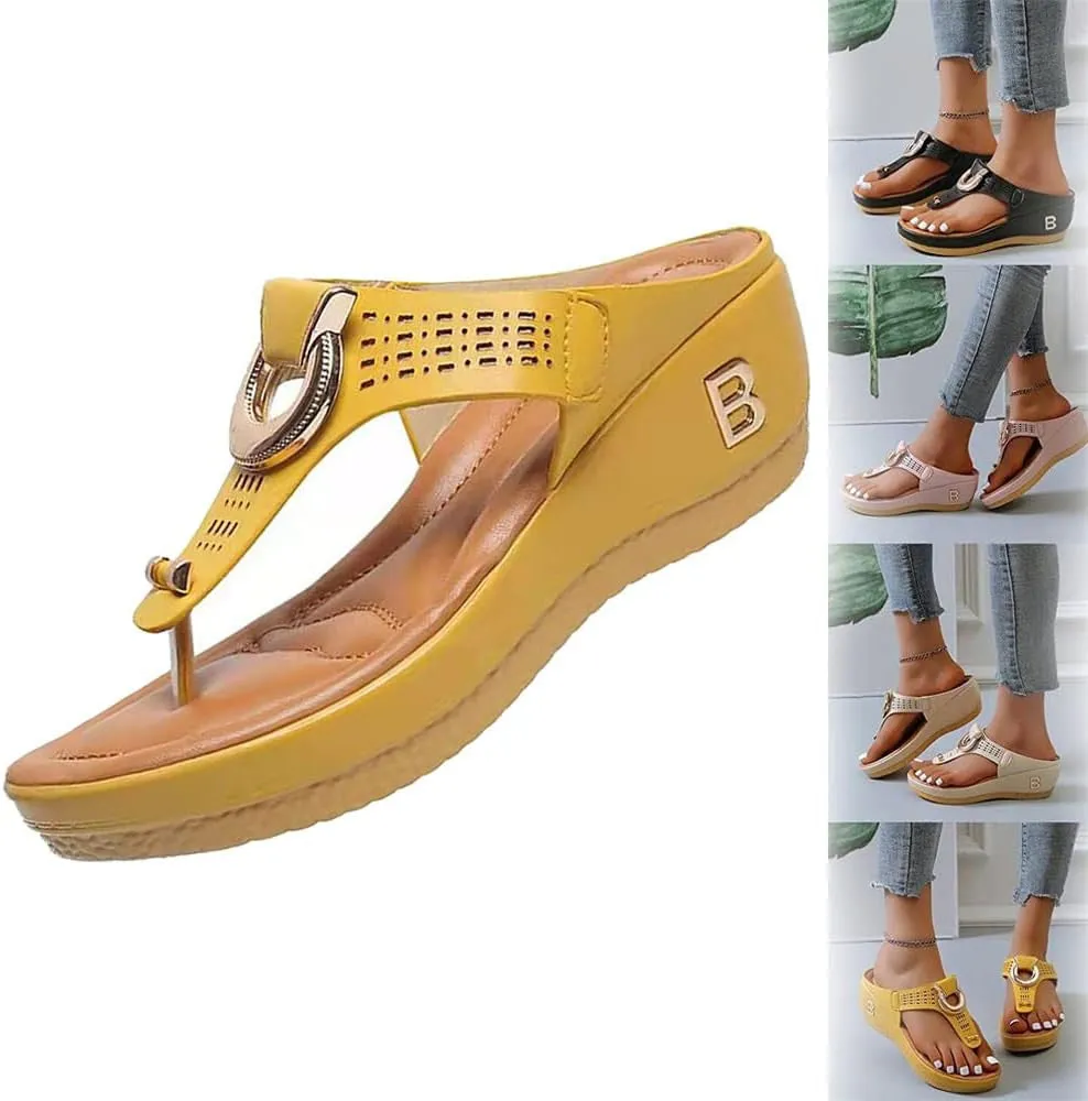 Shoes Flip Trustworthy service Flat Orthopedic Ladies Low-Wedge Sandals Anti-Slip Casual Flops Women Service-focused