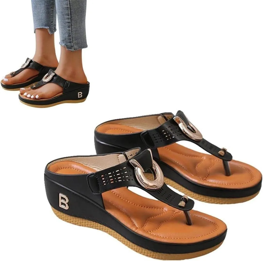 Shoes Flip Trustworthy service Flat Orthopedic Ladies Low-Wedge Sandals Anti-Slip Casual Flops Women Service-focused
