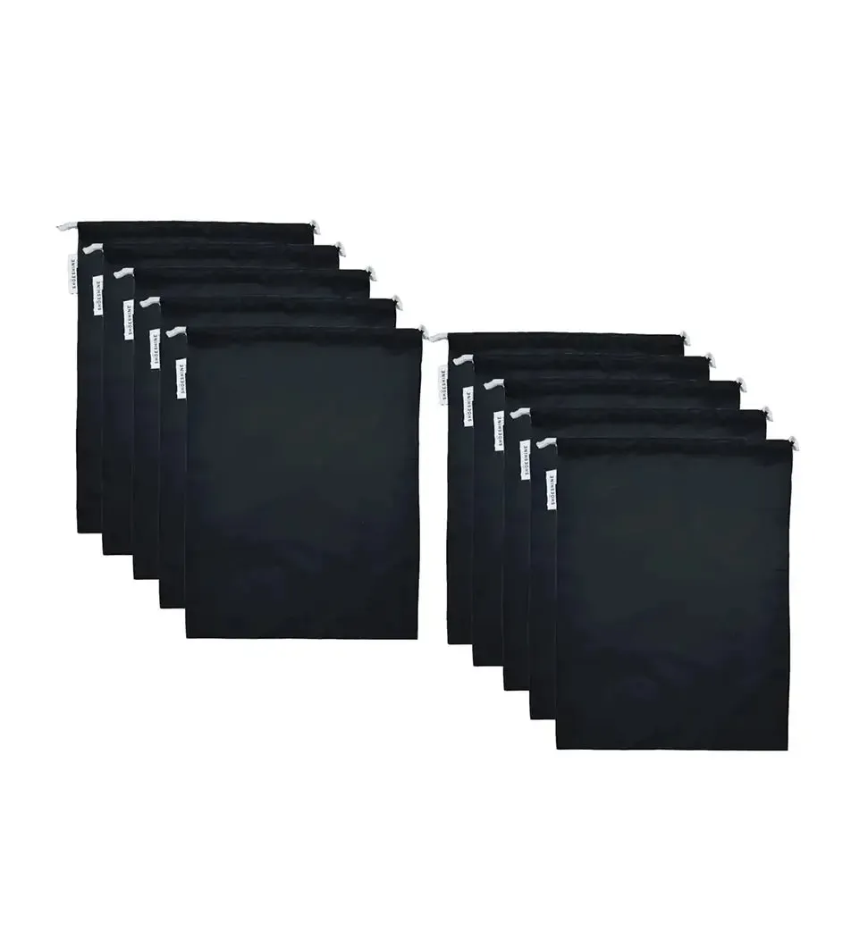 SHOESHINE Shoe Bag (Pack of 18) Water Resistant and Dust Proof Shoe Storage Bag - Navy Blue