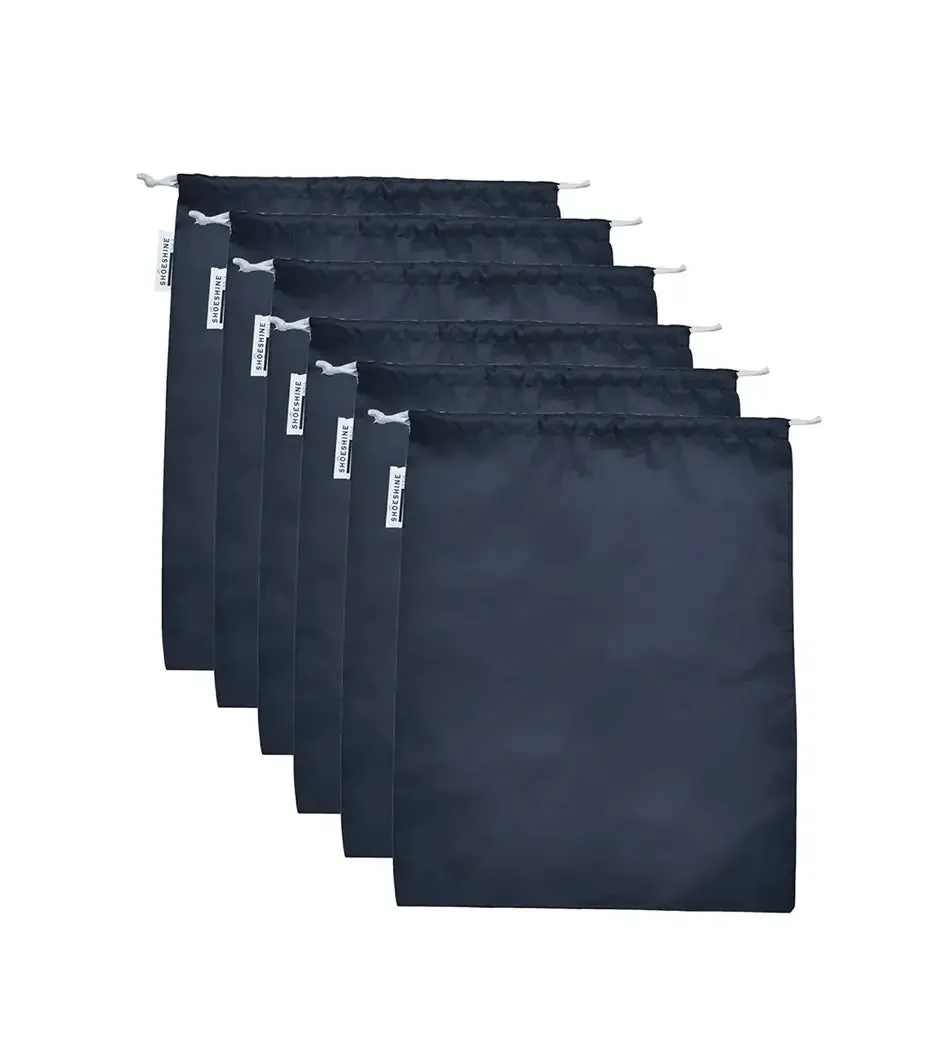 SHOESHINE Shoe Bag (Pack of 18) Water Resistant and Dust Proof Shoe Storage Bag - Navy Blue