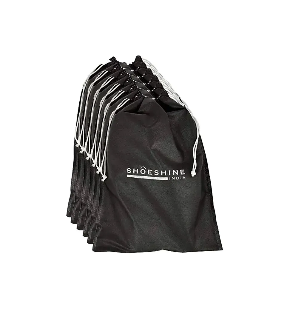 SHOESHINE Shoe Bag (Pack of 24) Shoe Storage bag for home & travel - Black & Beige
