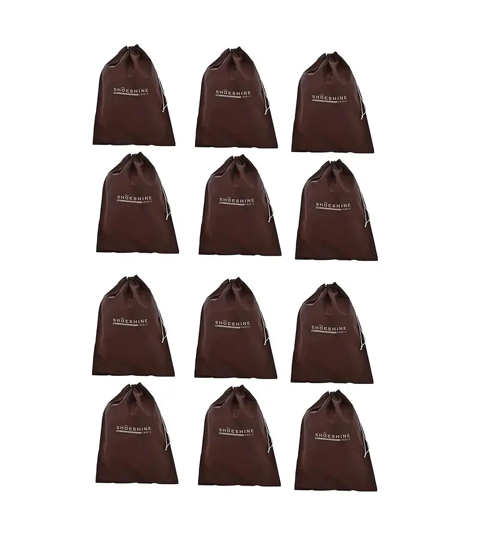 SHOESHINE Shoe Bag (Pack of 24) Shoe Storage bag for home & travel - Black & Beige
