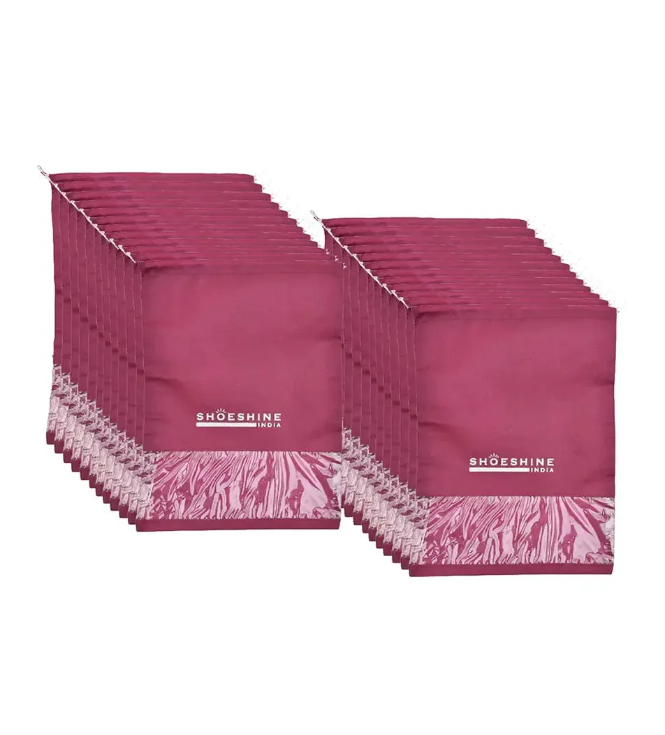 SHOESHINE Shoe Bags (Pack of 12) Travel Shoe Pouch - Beige