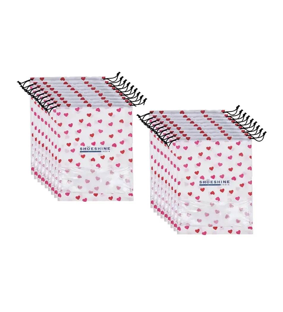 SHOESHINE Shoe Bags (Pack of 12) Travel Shoe Pouch - Black