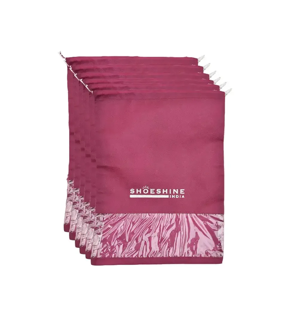 SHOESHINE Shoe Bags (Pack of 12) Travel Shoe Pouch - Black