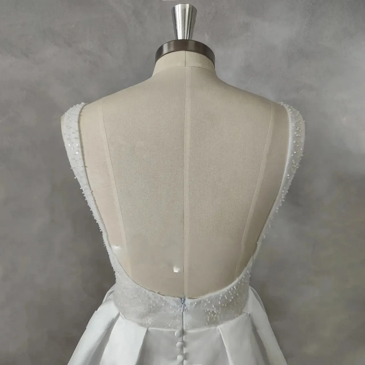 Sleeveless V-Neck Mini Crepe A-Line Wedding Dress For Women Backless Short Above Knee Bridal Gown Custom Made