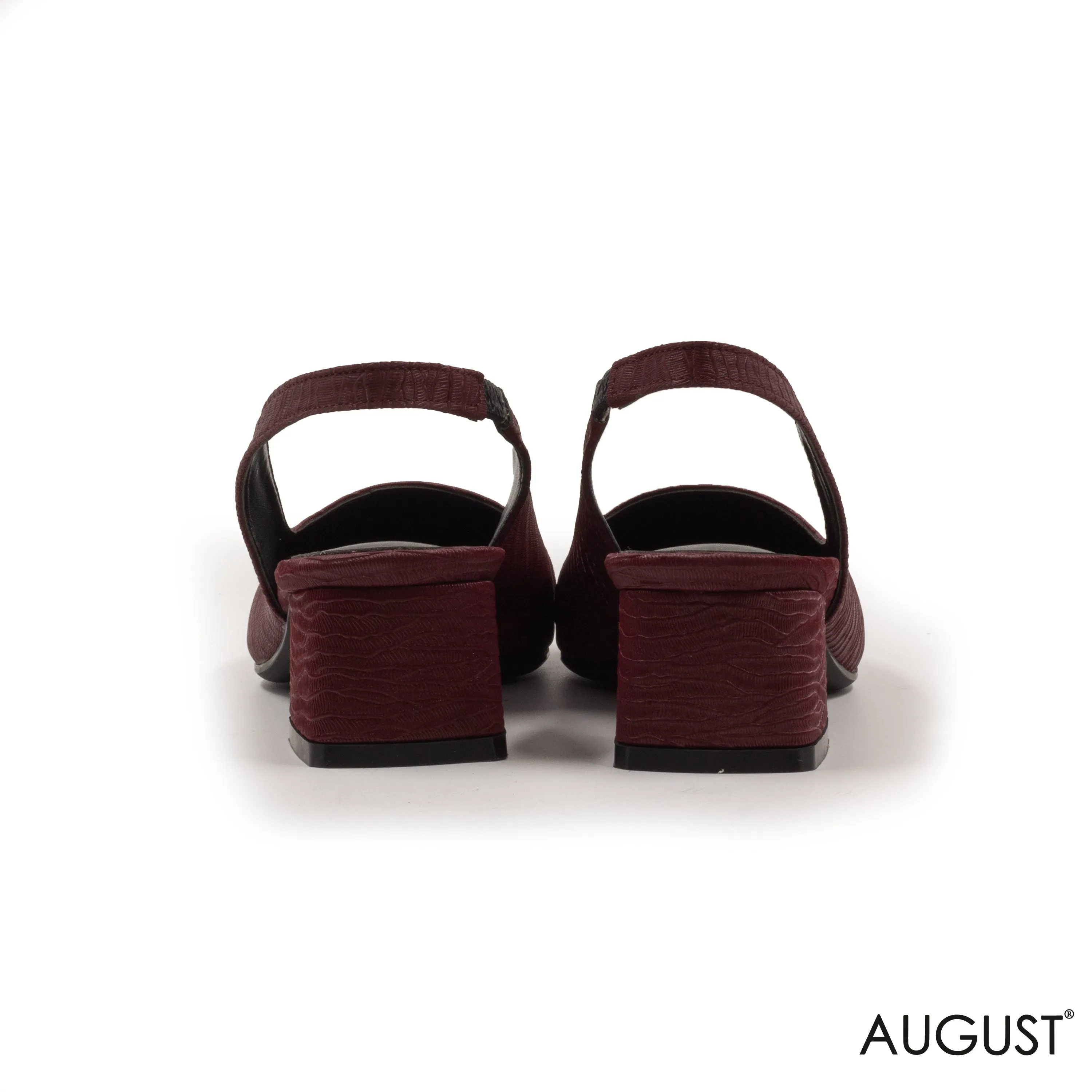 SLINGBACK SHOES WITH A BLOCK LOW-HELL