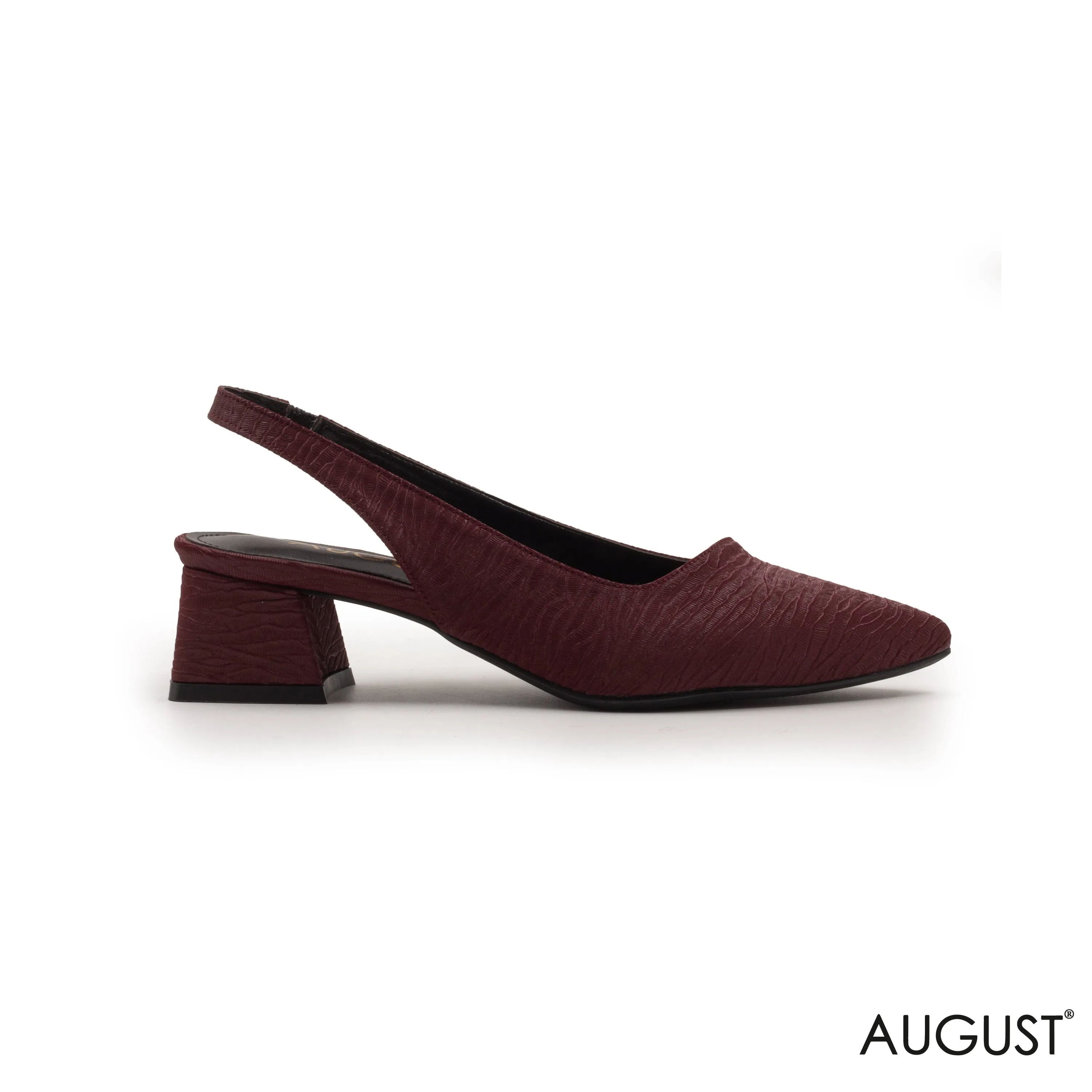 SLINGBACK SHOES WITH A BLOCK LOW-HELL