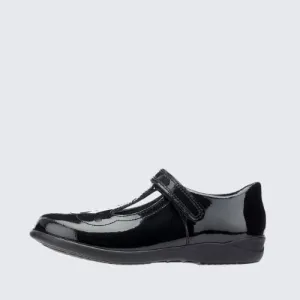START RITE POPPY BLACK PATENT