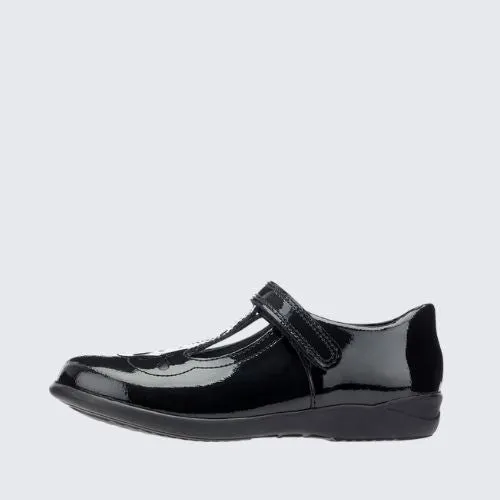 START RITE POPPY BLACK PATENT