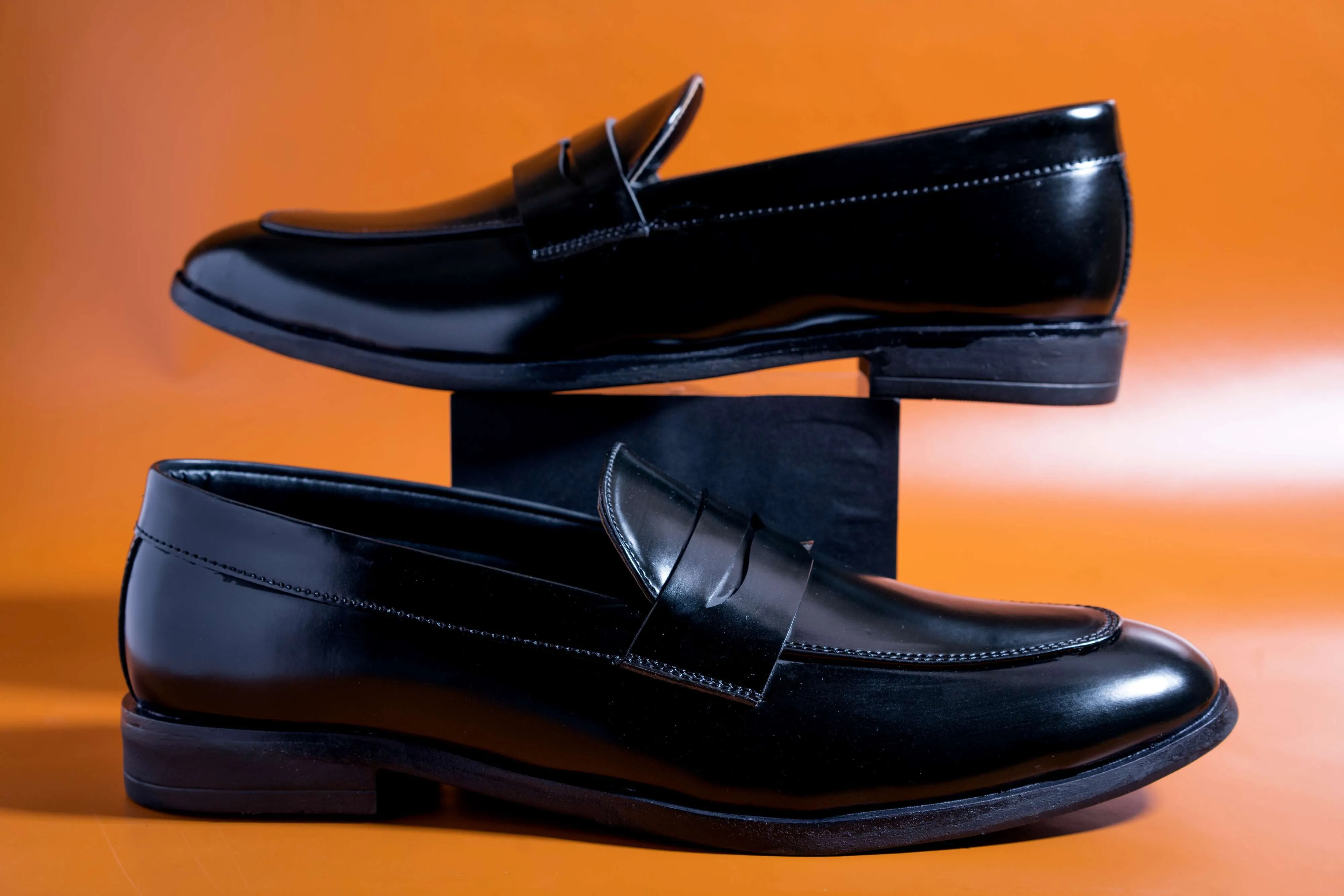 Stylish Men Suede Shoes Fashion Pointed Business And Partywear Leather Slip On Loafer Black-JonasParamount