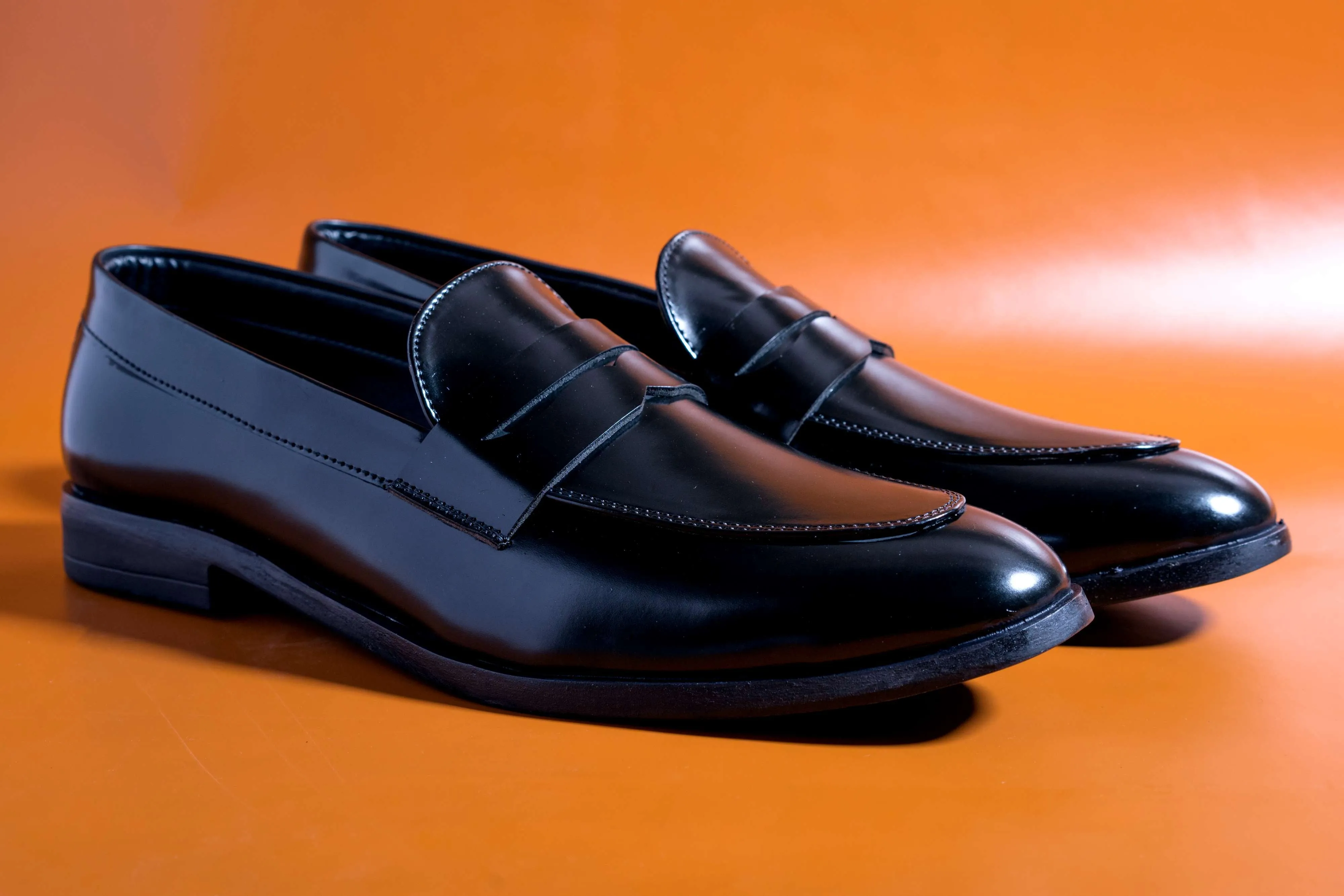 Stylish Men Suede Shoes Fashion Pointed Business And Partywear Leather Slip On Loafer Black-JonasParamount