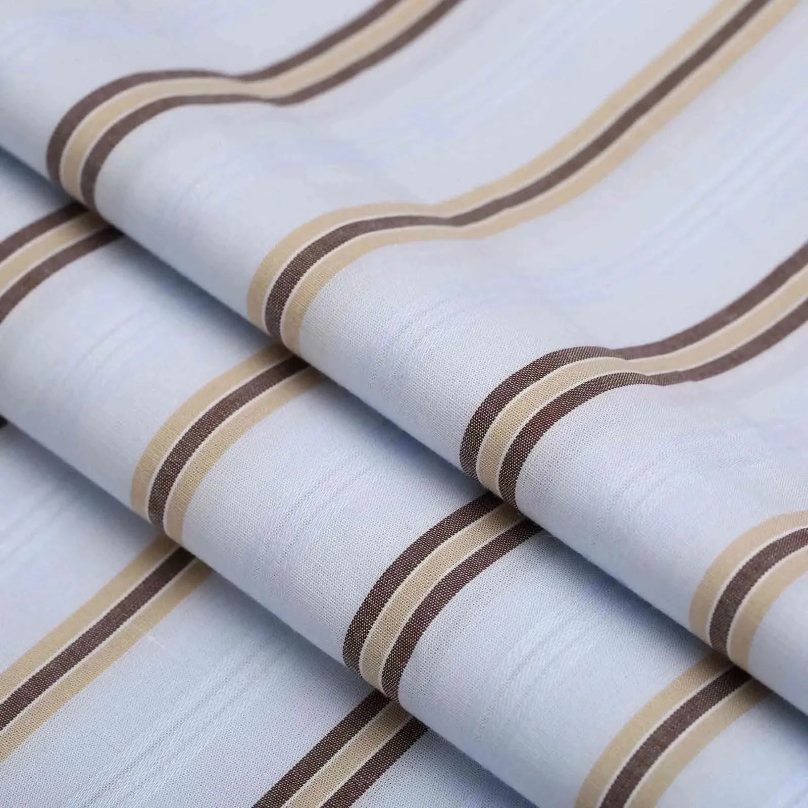 Wide Powder Blue with Beige Brown Strip
