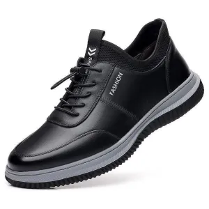 Wnfsy Men Casual Leather Shoes Men's Breathable Business Shoes