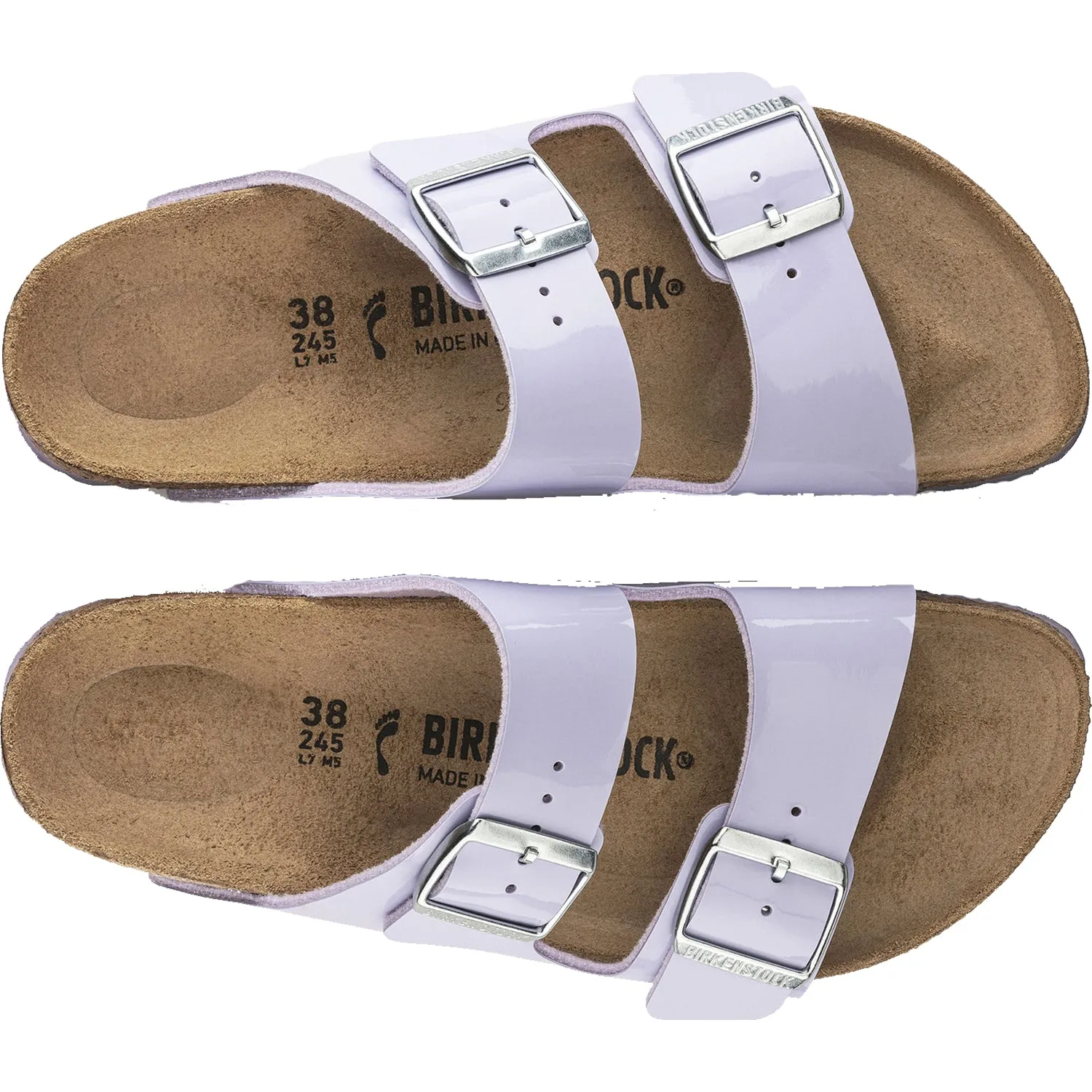 Women's Birkenstock Arizona Purple Fog Birko-Flor Patent