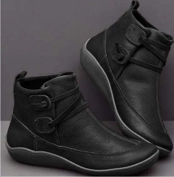 Womens Stitching Slip On Solid Color Slip Resistant Winter Ankle Boots 2022 Shoes