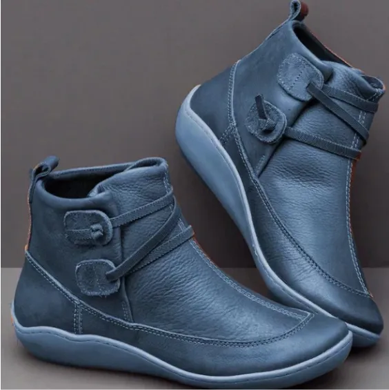 Womens Stitching Slip On Solid Color Slip Resistant Winter Ankle Boots 2022 Shoes