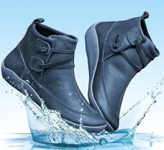 Womens Stitching Slip On Solid Color Slip Resistant Winter Ankle Boots 2022 Shoes